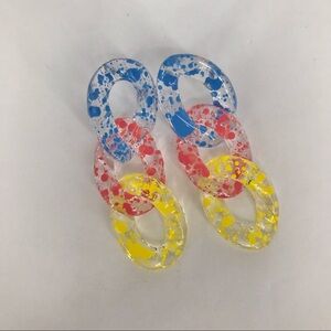 Colorful Acrylic Chain Link Earrings